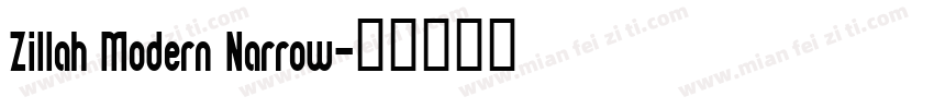 Zillah Modern Narrow字体转换
